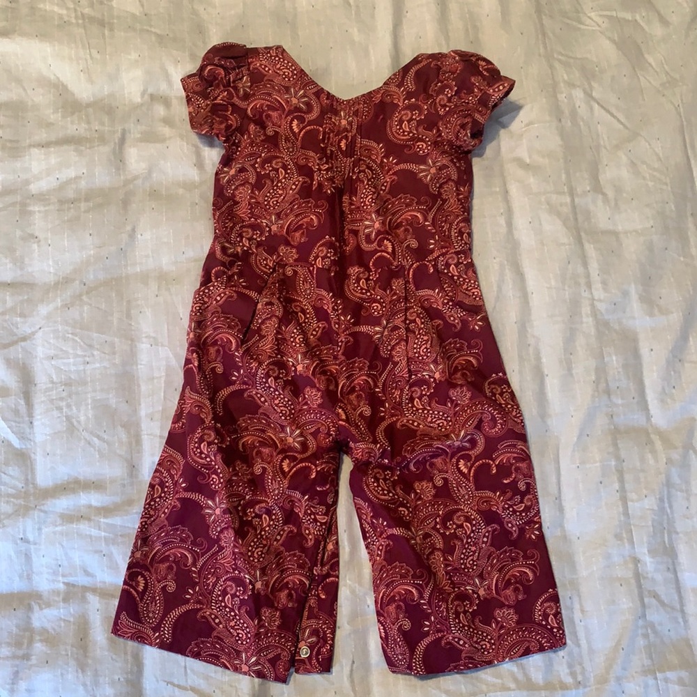 Janie and Jack Burgundy Romper